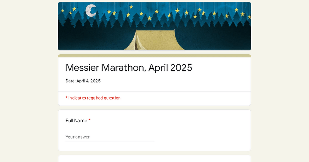 Star Party, April 2025 - Messier Marathon Edition
